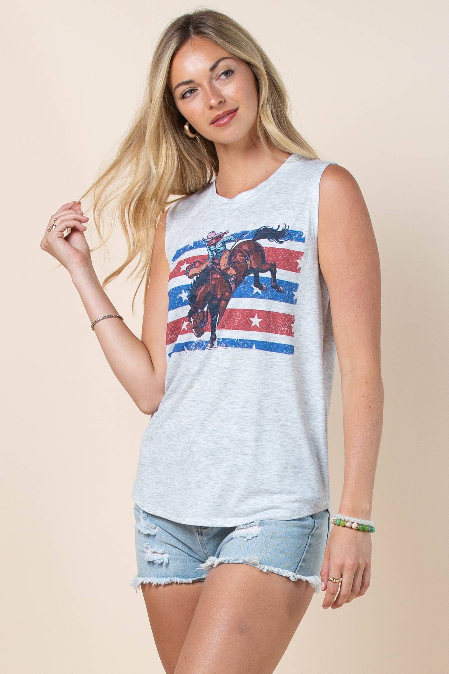 American Cowgirl Sleeveless Tee