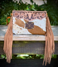 Outlaw Upcycled Designer Canvas Fringe Crossbody
