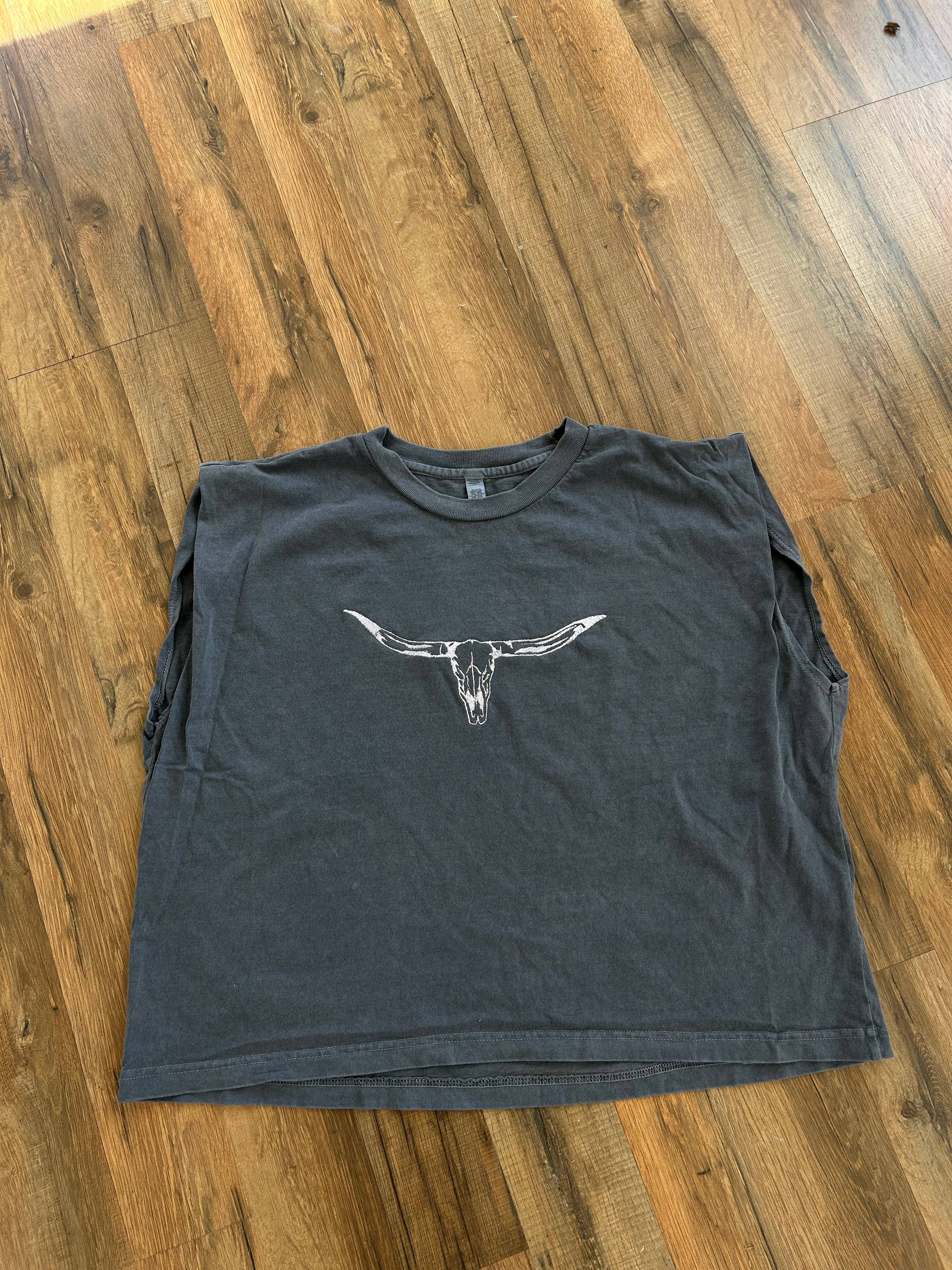 Longhorn Cropped Muscle Tee