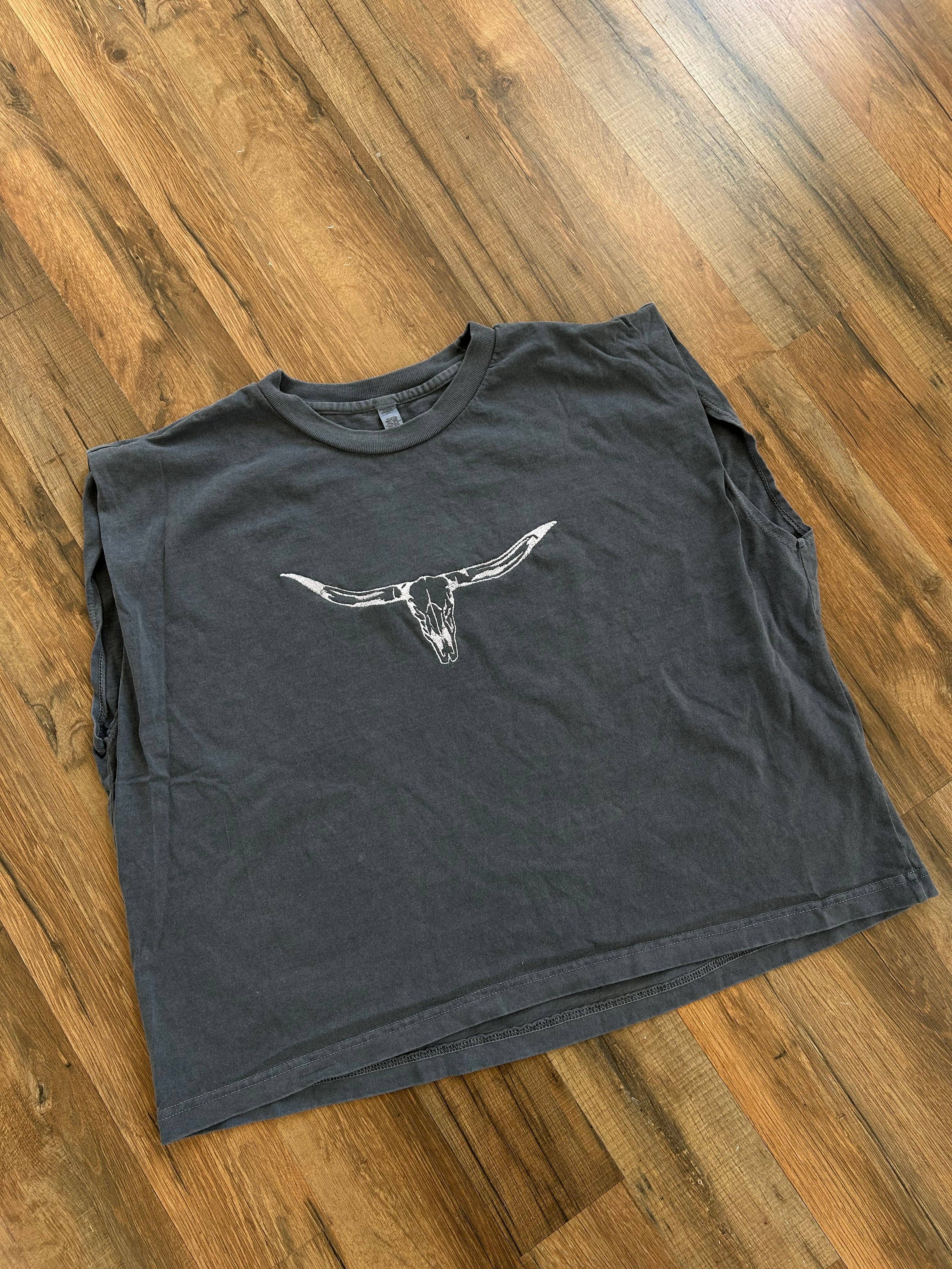 Longhorn Cropped Muscle Tee