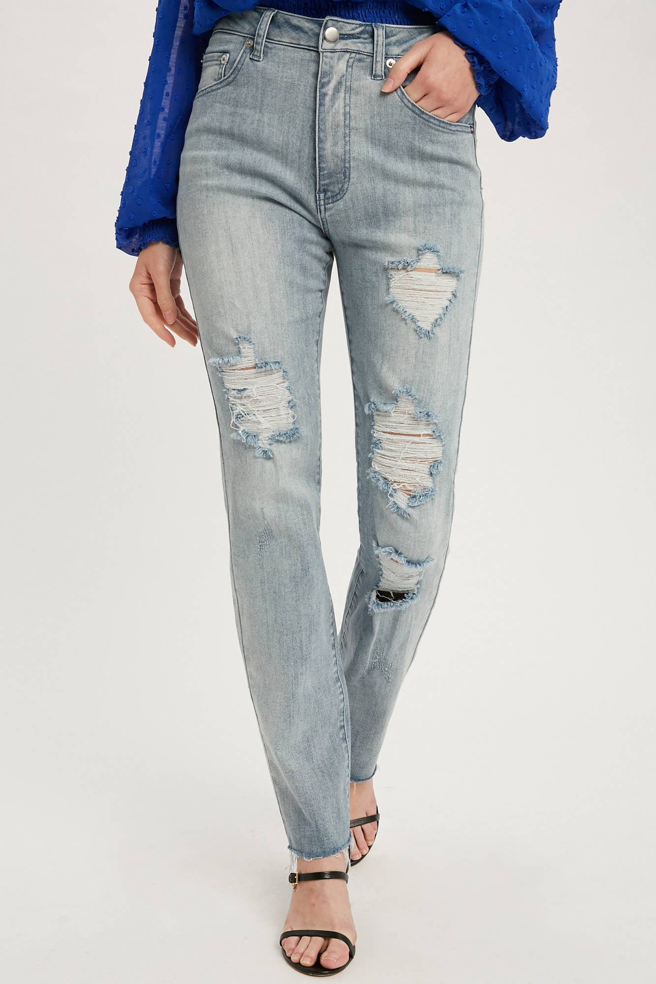 Distressed Straight Jean