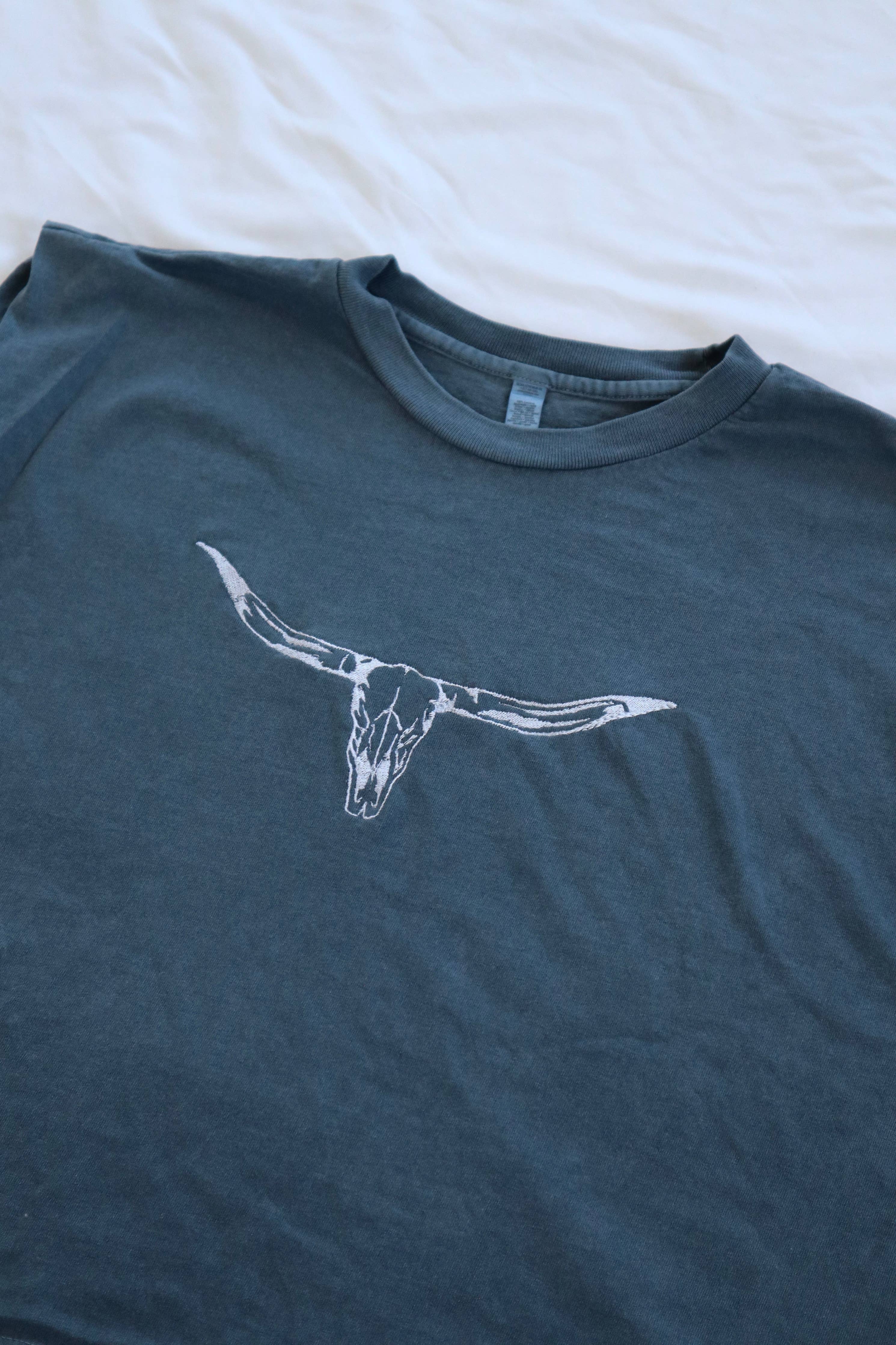 Longhorn Cropped Muscle Tee