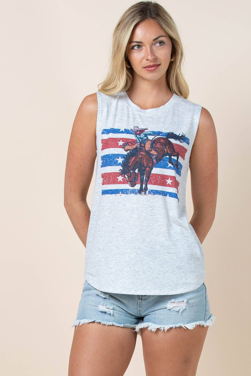 American Cowgirl Sleeveless Tee