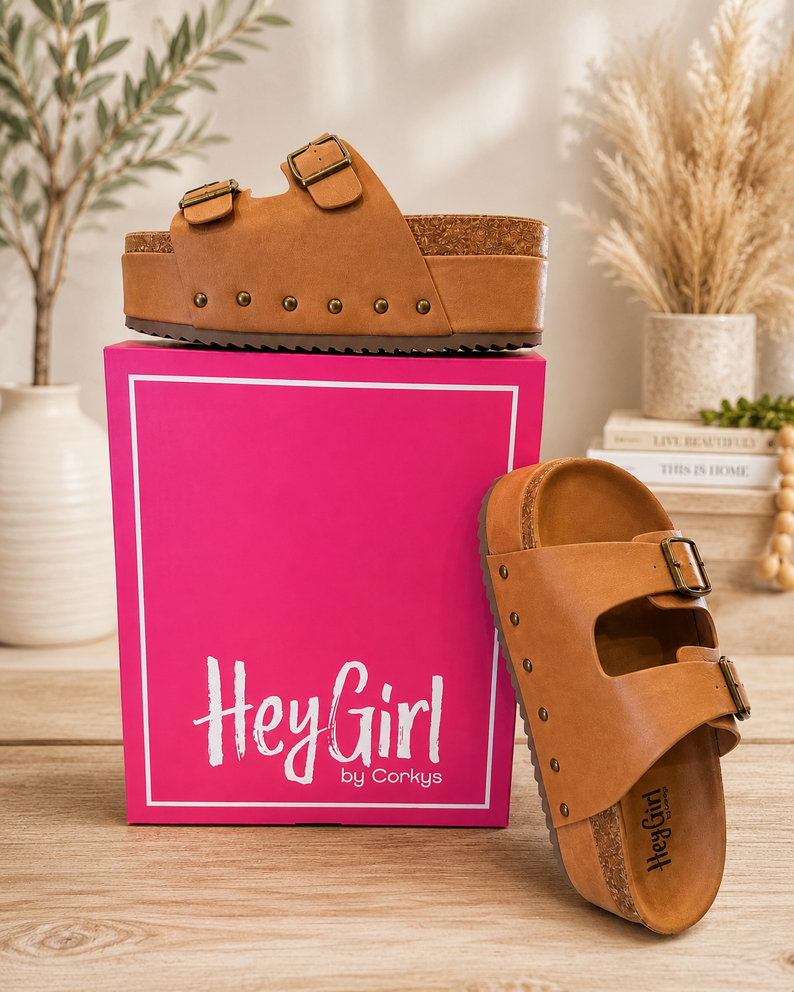 Hey Girl by Corkys Double Buckle Platform Sandals