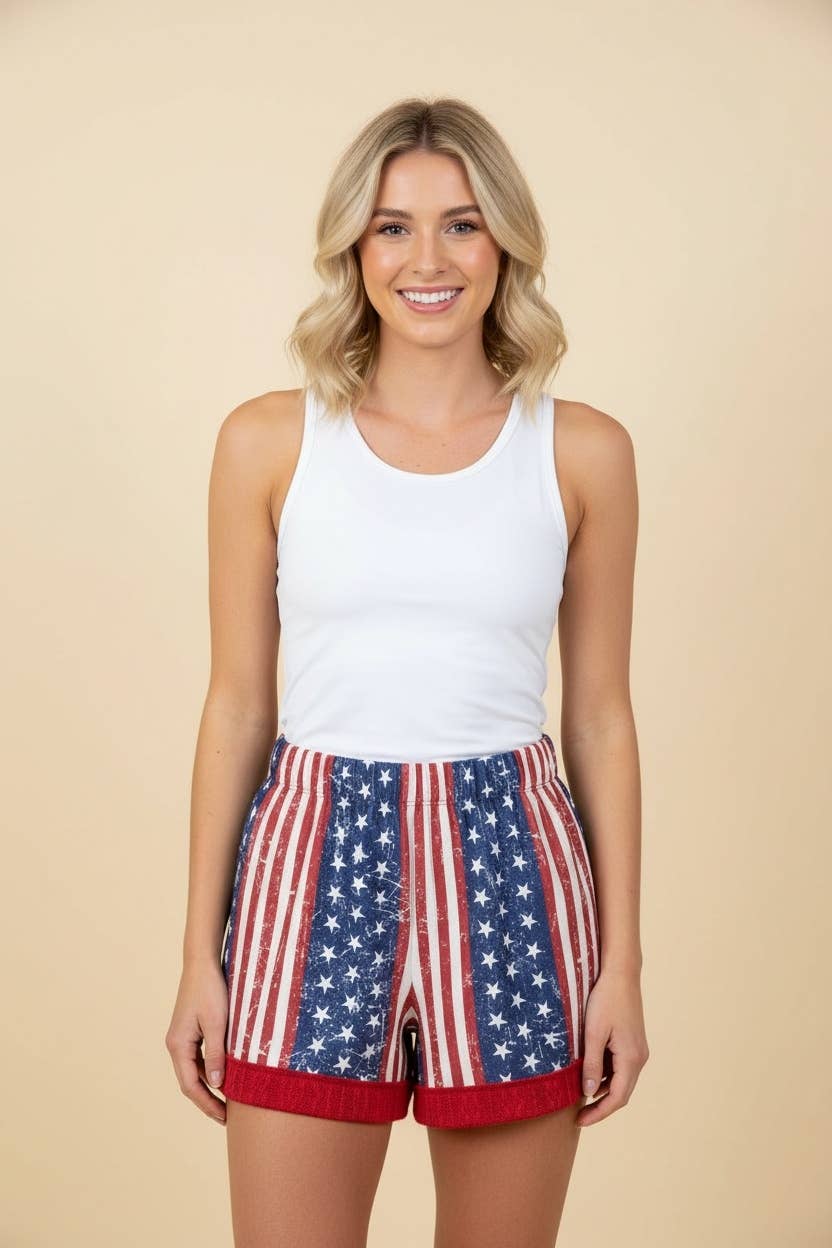Freedom Patchwork Shorts