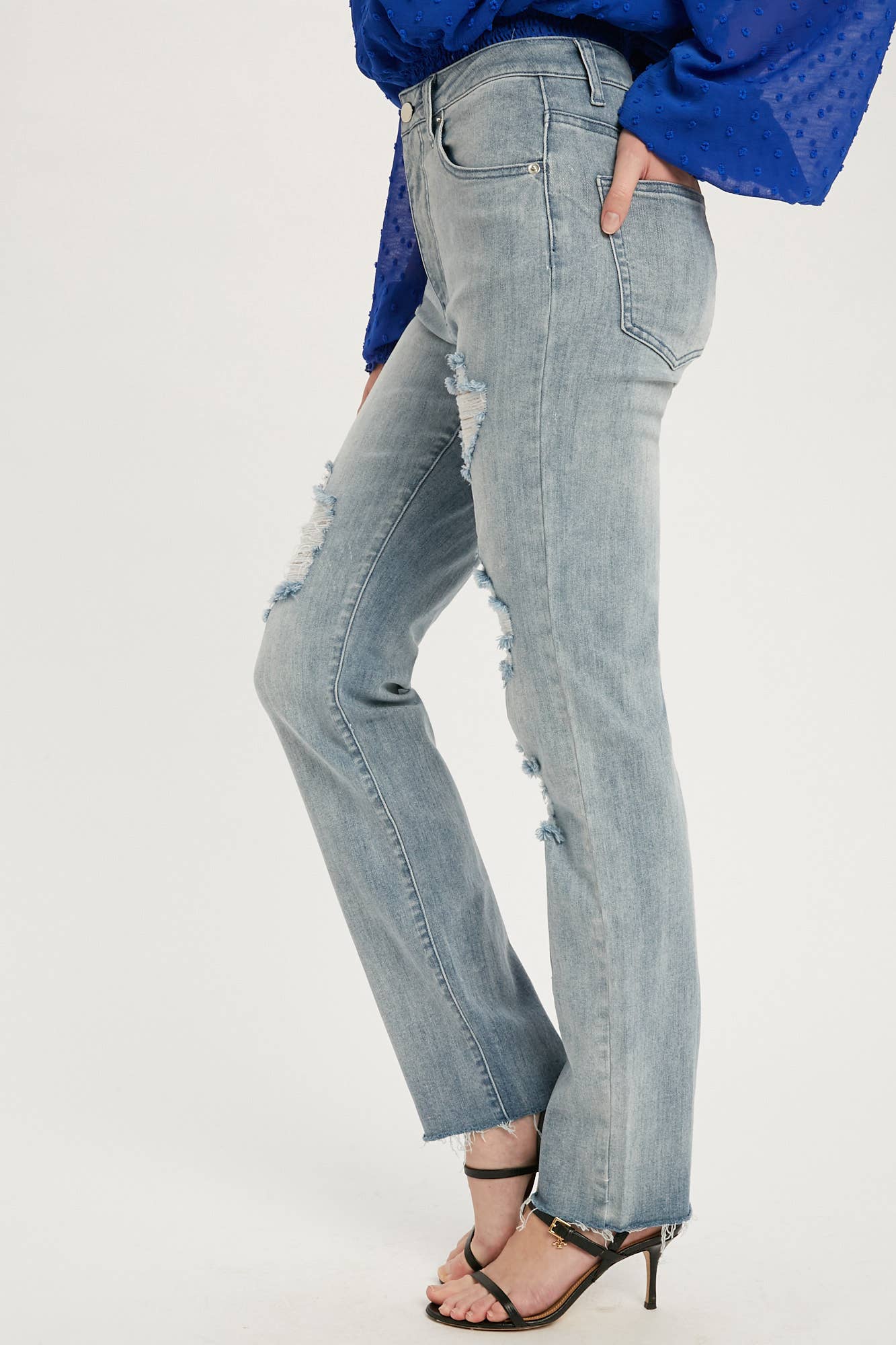 Distressed Straight Jean