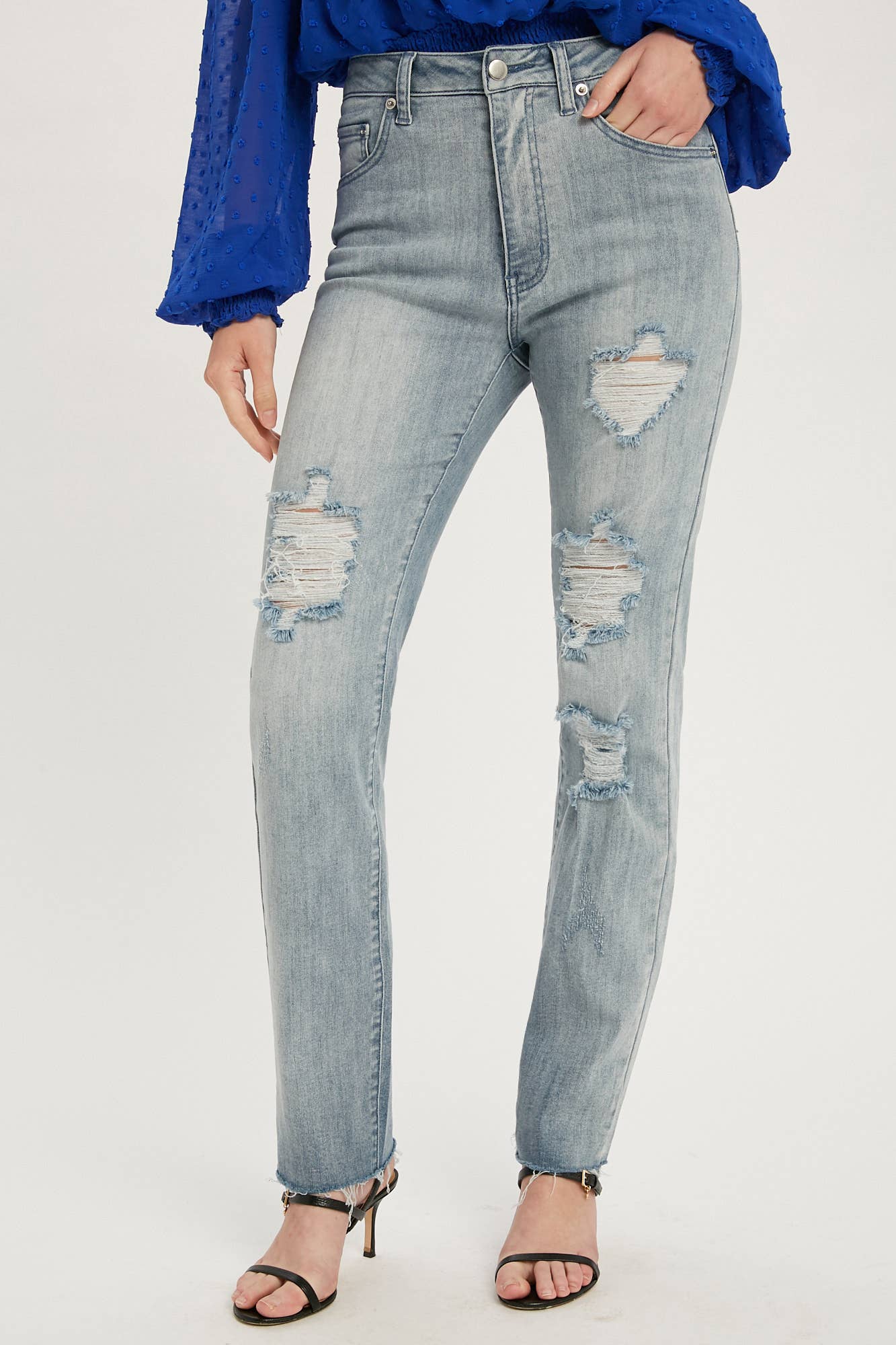 Distressed Straight Jean